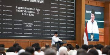 Presiden RI Prabowo Subianto sampaikan taklimat dalam Rapat Kerja Pemerintah Kabinet Merah Putih, Rabu 8 April 2026 bicara soal orang yang mau jadi presiden (Instagram @prabowo)