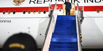 Presiden RI Prabowo Subianto saat akan bertolak ke Rusia pada Minggu 12 April 2026 (Instagram @sekretariat.kabinet)