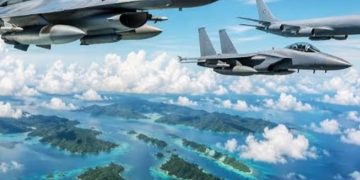 Ilustrasi pesawat militer AS bakal bebas mengudara di langit Indonesia (Instagram @leet.media)