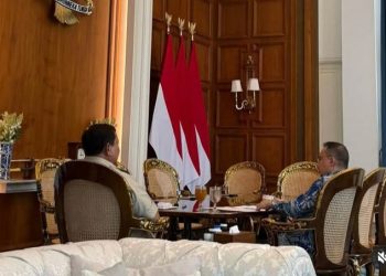 Momen pertemuan Presiden RI Prabowo dan Dasco di Istana pada Kamis 16 April 2026 (Instagram @sekretariat.kabinet)