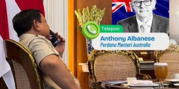 Momen Presiden RI Prabowo Subianto tengah menerima telepon dari PM Australia Anthony Albanese, Selasa 21 April 2026 (Instagram @sekretariat.kabinet)