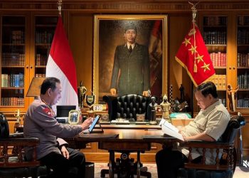 Kapolri Jenderal Pol Listyo Sigit Prabowo menemui Presiden RI Prabowo Subianto di Hambalang, Sentul, Bogor-Jawa Barat, Jumat 24 April 2026 (Instagram @sekretariat.kabinet)
