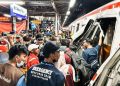 Kecelakaan kereta api antara KA Argo Bromo vs KRL Commuter Line pada Senin malam 27 April 2026 (Instagram @keretapikita)