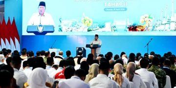 Presiden RI Prabowo Subianto saat groundbreaking proyek hilirisasi, Kawasan Industri Cilacap, Jawa Tengah, Rabu 29 April 2026 (Instagram @rosanroeslani)