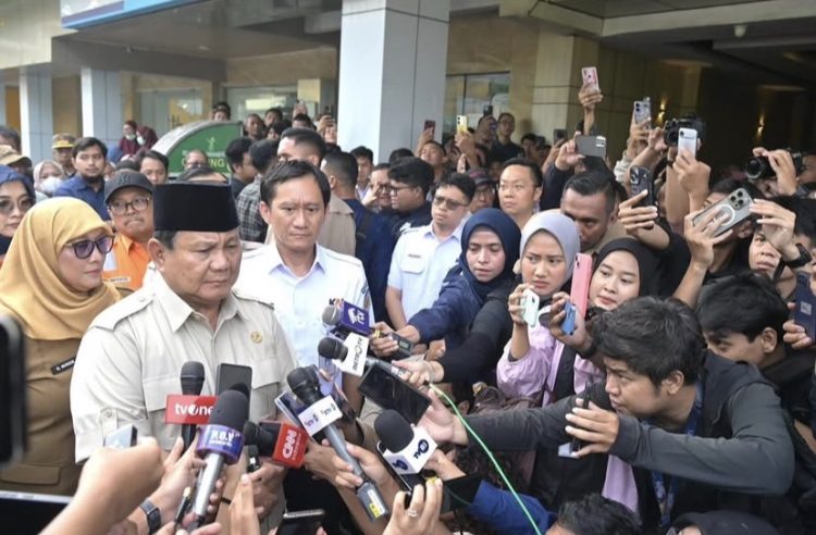 Presiden Prabowo Subianto usai mengunjungi korban insiden di Stasiun Bekasi Timur (Dok IG Sekretriat Kabinet)