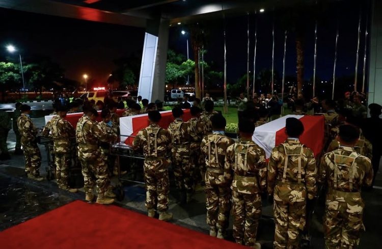Tiga prajurit TNI yang gugur di Lebanon tiba di Indonesia (Dok IG Prabowo)