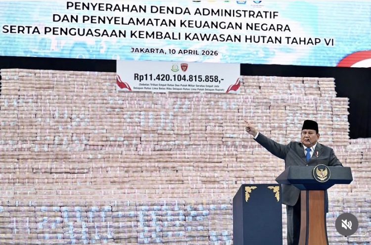 Presiden Prabowo Subianto setor uang ke negara (Dok Ig Sekretariat Kabinet)