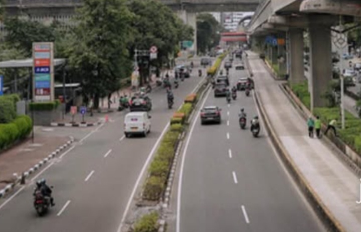 Kawasan Rasuna Said, Jakarta kini bebas tiang monorel (Instagram @jak101fm)