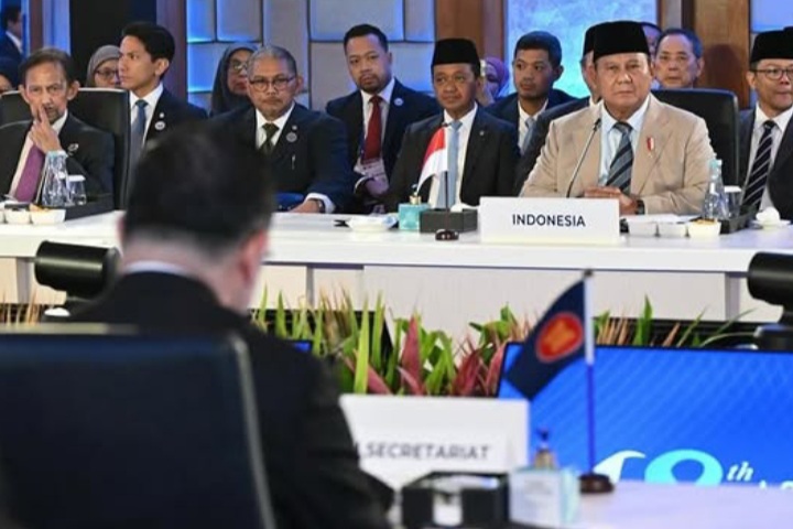 Presiden RI Prabowo Subianto saat pidato di KTT BIMP-EAGA, Kamis 7 Mei 2026 (Instagram @bahlillahadalia)