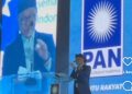 Ketua Umum PAN Zulkifli Hasan saat acara Rakerwil dan Pelantikan DPW serta DPD PAN di Jatim Expo, Minggu 10 Mei 2026. (Instagram @amanatnasional)