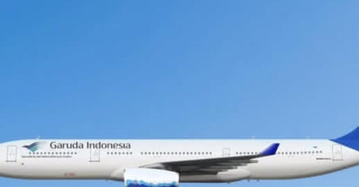 Pesawat Garuda Indonesia (Instagram @kalsel.daily)