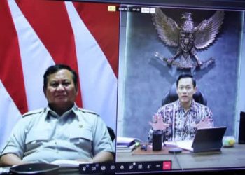 Momen rapat virtual AHY bersama Presiden Prabowo (Instagram @agusyudhoyono)
