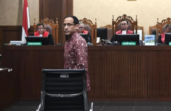 Nadiem Makarim usai dituntut 18 tahun penjara (Instagram @antarafotocom)