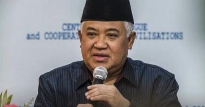 Din Syamsuddin desak Presiden Prabowo bicara di BoP Trump guna upaya penyelamatan 9 WNI ditahan oleh tentara Israel (Instagram @reformasyndicate)