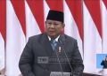 Presiden RI Prabowo Subianto saat pidato di rapat paripurna DPR, Rabu 20 Mei 2026 (YouTube @dprofficial)