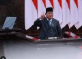 Presiden RI Prabowo Subianto saat pidato KEM PPKF di rapat paripurna DPR, Rabu 20 Mei 2026 (Instagram @prabowo