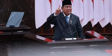 Presiden RI Prabowo Subianto saat pidato KEM PPKF di rapat paripurna DPR, Rabu 20 Mei 2026 (Instagram @prabowo
