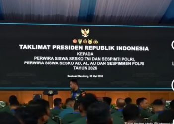 Presiden RI Prabowo Subianto akan taklimat ke 1000 perwira Seskoad di Bandung (Instagram @sekretariat.kabinet)