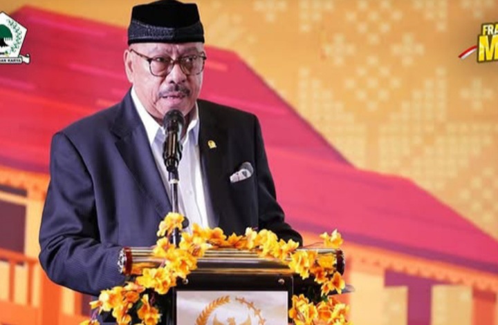 Ketua Fraksi Partai Golkar MPR RI Melchias Mekeng bicara soal anggaran MBG (Instagram @melchiasmekeng)