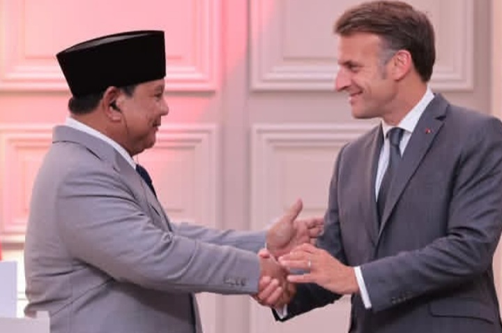 Momen pertemuan Presiden Prabowo Subianto dengan Presiden Prancis, Emmanuel Macron, Kamis 28 Mei 2026 (Instagram @sekretariat.kabinet)
