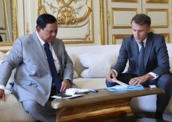 Presiden RI Prabowo Subianto bertemu Presiden Prancis, Emmanuel Macron di Istana Kepresidenan Paris, Kamis 28 Mei 2026 (Instagram @prabowo)