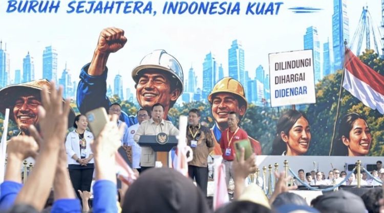 Presiden Prabowo Subianto dalam acara peringatan May Day 2026 (Dok Presiden RI)