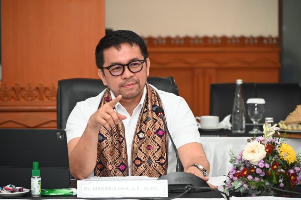 Marinus Gea saat kunker di Kanwil Imigrasi Bali, Rabu 13//5/26.
