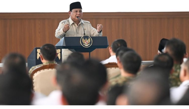 Presiden Prabowo Subianto melakukan groundbreaking 10 Gudang Ketahanan Pangan Polri serta meluncurkan operasional 166 SPPG Polri Tahun 2026 (Dok IG Sekretariat Kabinet)