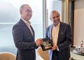Eddy Soeparno bertemu dengan Kepala Kebijakan Internasional dan Tata Kelola Temasek Ashok Mirpuri.