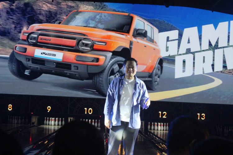 Chery Group Indonesia resmi meluncurkan iCAR V23 di acara grand launching yang digelar di Orion’s Belt Bowling, PIK 2, Jakarta (suaranusantara.com)