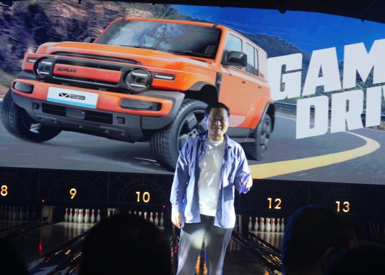 Chery Group Indonesia resmi meluncurkan iCAR V23 di acara grand launching yang digelar di Orion’s Belt Bowling, PIK 2, Jakarta (suaranusantara.com)