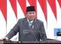 Presiden RI Prabowo Subianto minta anak muda jadi pengusaha. Pidato saat KEM PPKF rapat paripurna DPR RI, Rabu 20 Mei 2026 (YouTube @dprriofficial)