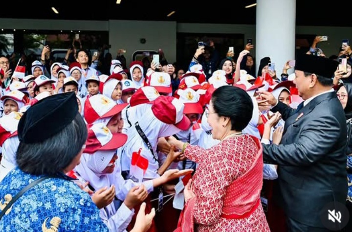 Presiden RI Prabowo Subianto dan Ketum PDI Perjuangan Megawati Soekarnoputri (Instagram @sekretariat.kabinet)
