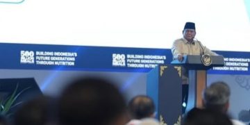 Presiden RI Prabowo Subianto saat rapat konsolidasi Program Makan Bergizi Gratis (MBG) bertajuk Building Indonesia's Future Generations Through Nutrition', di Sentul International Convention Center (SICC), Bogor, Jawa Barat, Rabu 3 Juni 2026 (Instagram @sekretariat.kabinet)