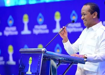 Menteri ESDM Bahlil Lahadalia bicara di Munas HIPMI Lampung pastikan harga LPG dan BBM subsidi tidak ada kenaikan (Instagram @sekretariat.kabinet)
