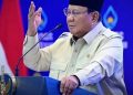 Presiden RI Prabowo Subianto di acara HIPMI Lampung, Rabu 10 Juni 2026 bicara soal tanggapi kritik soal dirinya kerap ke luar negeri (Instagram @sekretariat.kabinet)