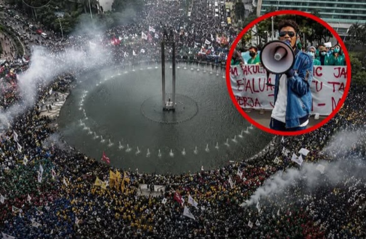 Aksi demo yang berlangsung beberapa hari terakhir soroti kebijakan pemerintah, salah satunya berlangsung di Bundaran HI Jakarta (Instagram @bitorexpost)