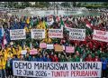 Aksi demo di sejumlah wilayah salah satunya di Bundaran HI Jakarta (Instagram @wordgenzi)