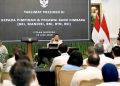 Presiden RI Prabowo Subianto saat gelar pertemuan dengan pimpinan Bank Himbara di Istana, Kamis 18 Juni 2026 (Instagram @rosanroeslani)