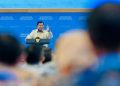 Presiden RI Prabowo Subianto saat bicara dalam acara Sarasehan Kebangsaan Konvensi Sains, Teknologi, dan Industri Indonesia (KSTI) di JCC Senayan, Jakarta, Jumat 26 Juni 2026 (Instagram @kemensetneg.ri)