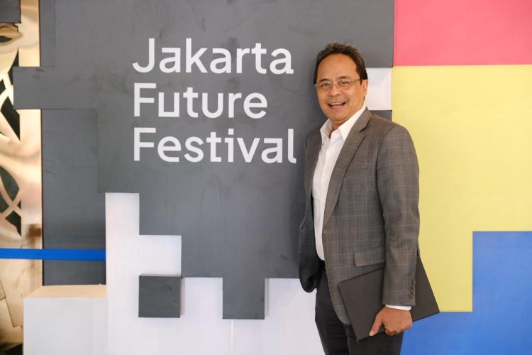 Direktur Utama Bank Jakarta, Agus H. Widodo, dalam kegiatan Urban Talks BUMD: Katalisator Kota, Akselerator Pembangunan di TIM, Cikini, Menteng, Jakarta Pusat, Jumat (5/6/2026). (Dok Istimewa)