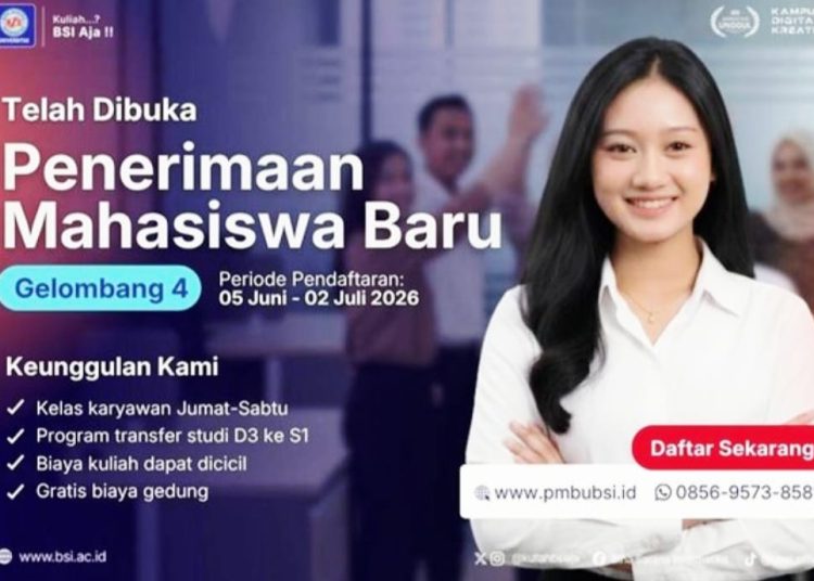 Universitas BSI Buka Pendaftaran Kelas Karyawan Gelombang 4, Beri Kesempatan Pekerja Raih Pendidikan Tinggi