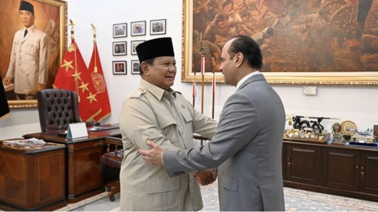 Presiden Prabowo Subianto dan Wakil Perdana Menteri sekaligus Menteri Negara Urusan Pertahanan Qatar, Sheikh Saoud bin Abdulrahman bin Hassan bin Ali Al Thani (Dok Situs Presiden RI)