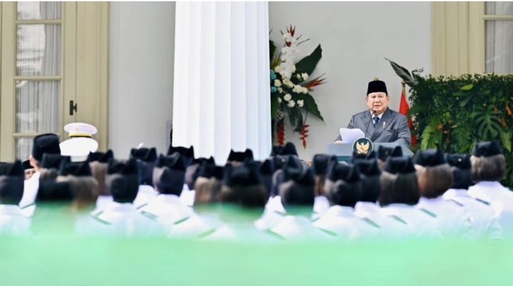 Presiden Prabowo Subianto di upacara peringatan Hari Lahir Pancasila (Dok situs Presiden RI)