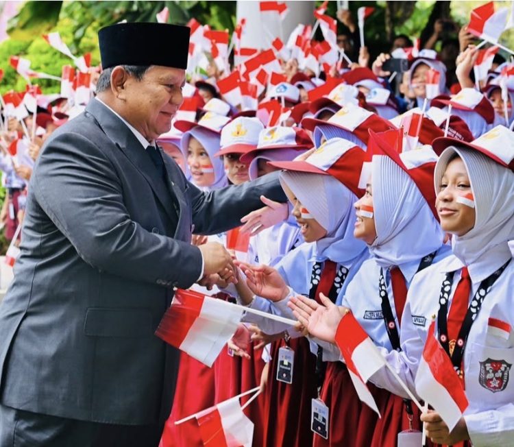 Presiden Prabowo Subianto saat menghadiri upacara peringatan Hari Lahir Pancasila (Dok IG Sekretariat Kabinet)