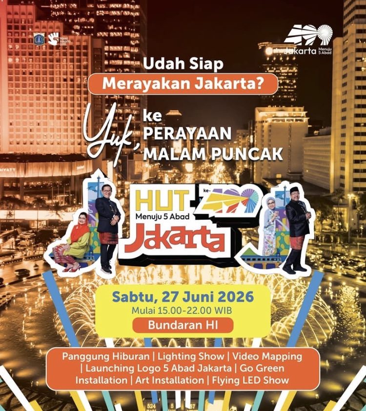 Malam puncak perayaan HUT Jakarta ke 499 tahun (Dok IG Pemprov DKI)