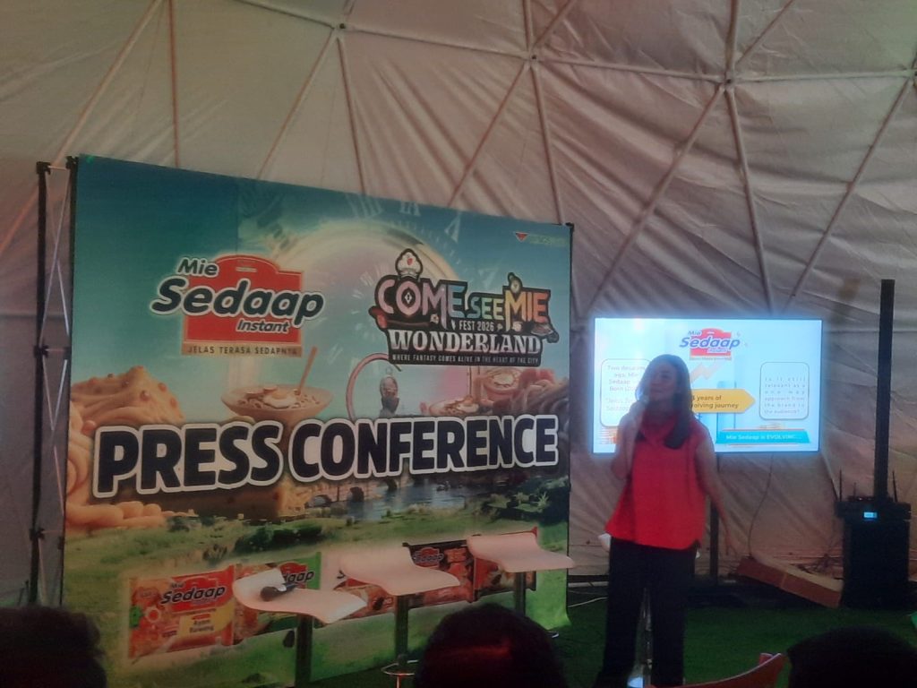 Mie Sedaap menggelar press conference penyelenggaraan Come See Mie Fest 2026 di Hutan Kota GBK, Jakarta, pada 11-14 Juni 2026 (suaranusantara.com)