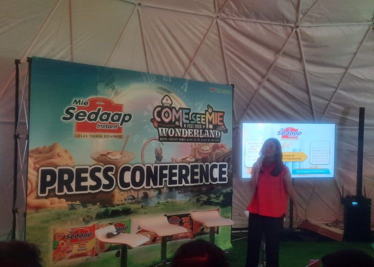 Mie Sedaap menggelar press conference penyelenggaraan Come See Mie Fest 2026 di Hutan Kota GBK, Jakarta, pada 11-14 Juni 2026 (suaranusantara.com)
