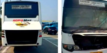 Bus Terbakar di Tol Jagorawi Arah Bogor, Diduga Korsleting Listrik