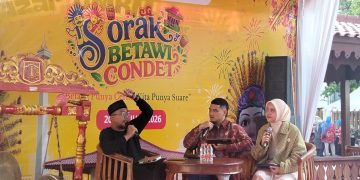 Mahasiswa LPSR Institute of Communication & Business sukses menggelar Sorak Betawi Condet di Jakarta Timur pada Sabtu, 20 Juni 2026 (suaranusantara.com)